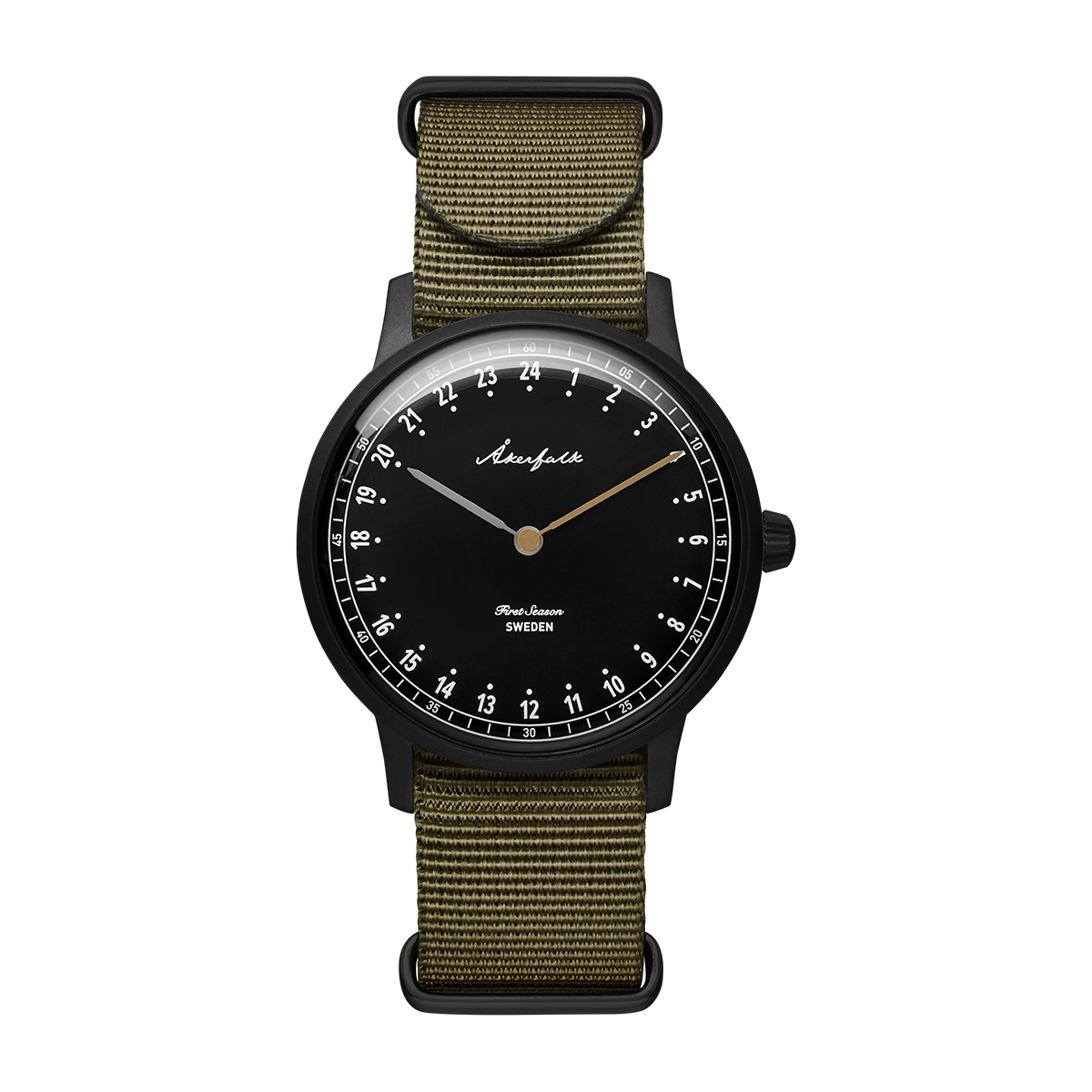 First Season Matte Black Black with Green NATO