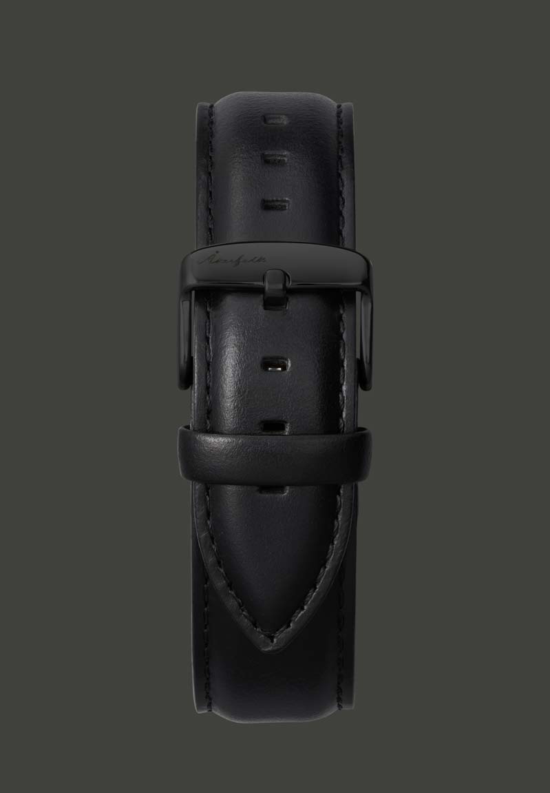 black horween leather watch strap akerfalk